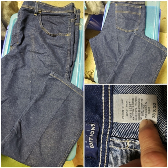 Basic Editions Men's Deep Indigo Jeans - Picture 2 of 5